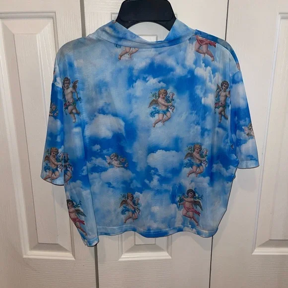 Angel Print Sheer Top - Picture 2 of 5